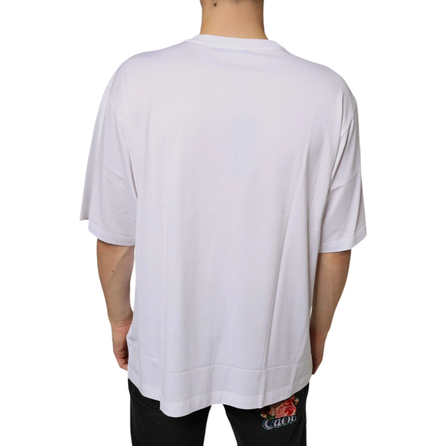 White Metal DG Logo Cotton Short Sleeves T-shirt