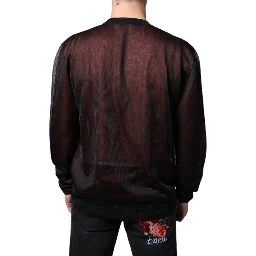 Brown Polyester Pullover Sweatshirt Sweater