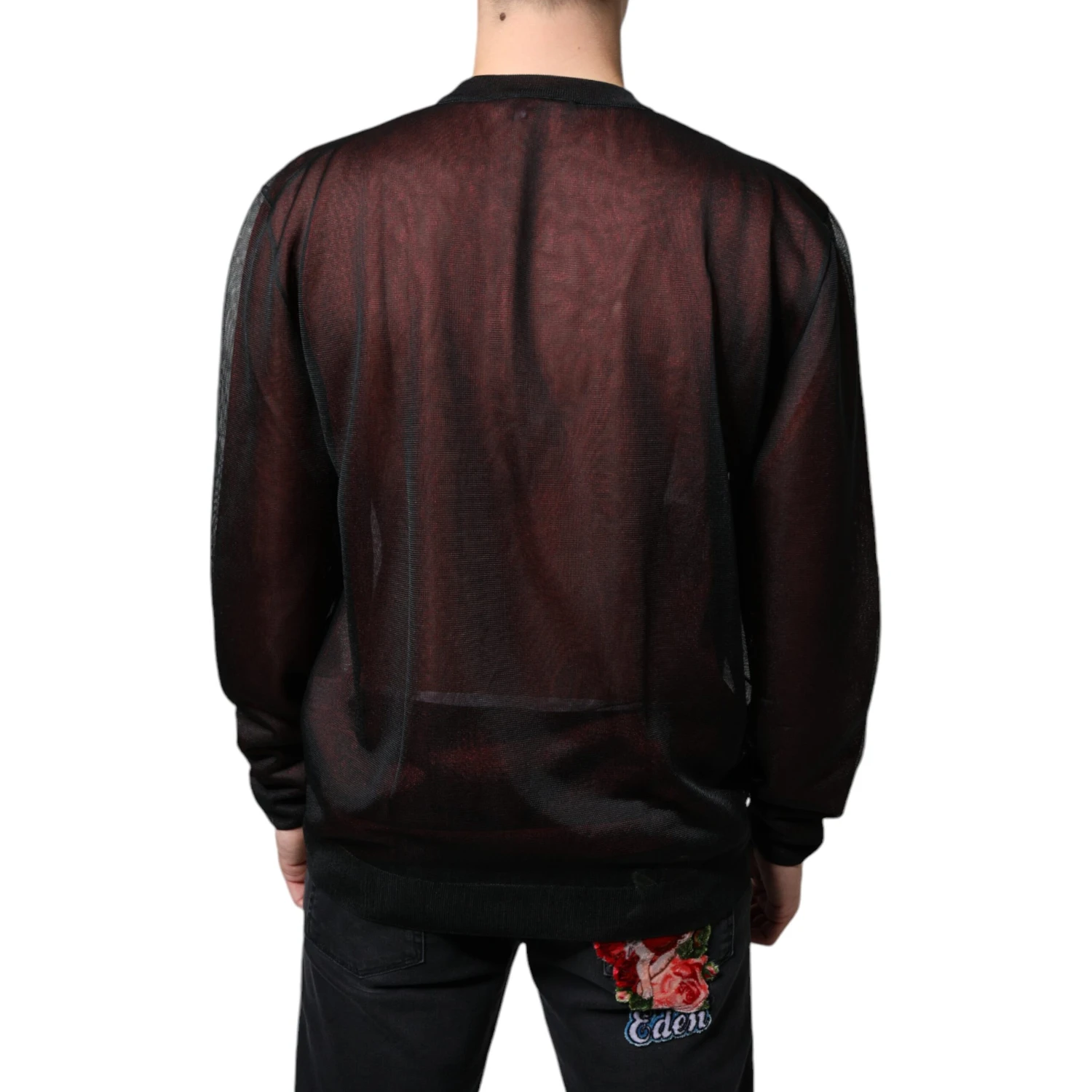 Brown Polyester Pullover Sweatshirt Sweater