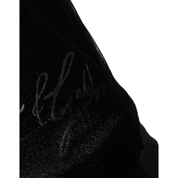 Black Polyester Pullover Sweatshirt Sweater