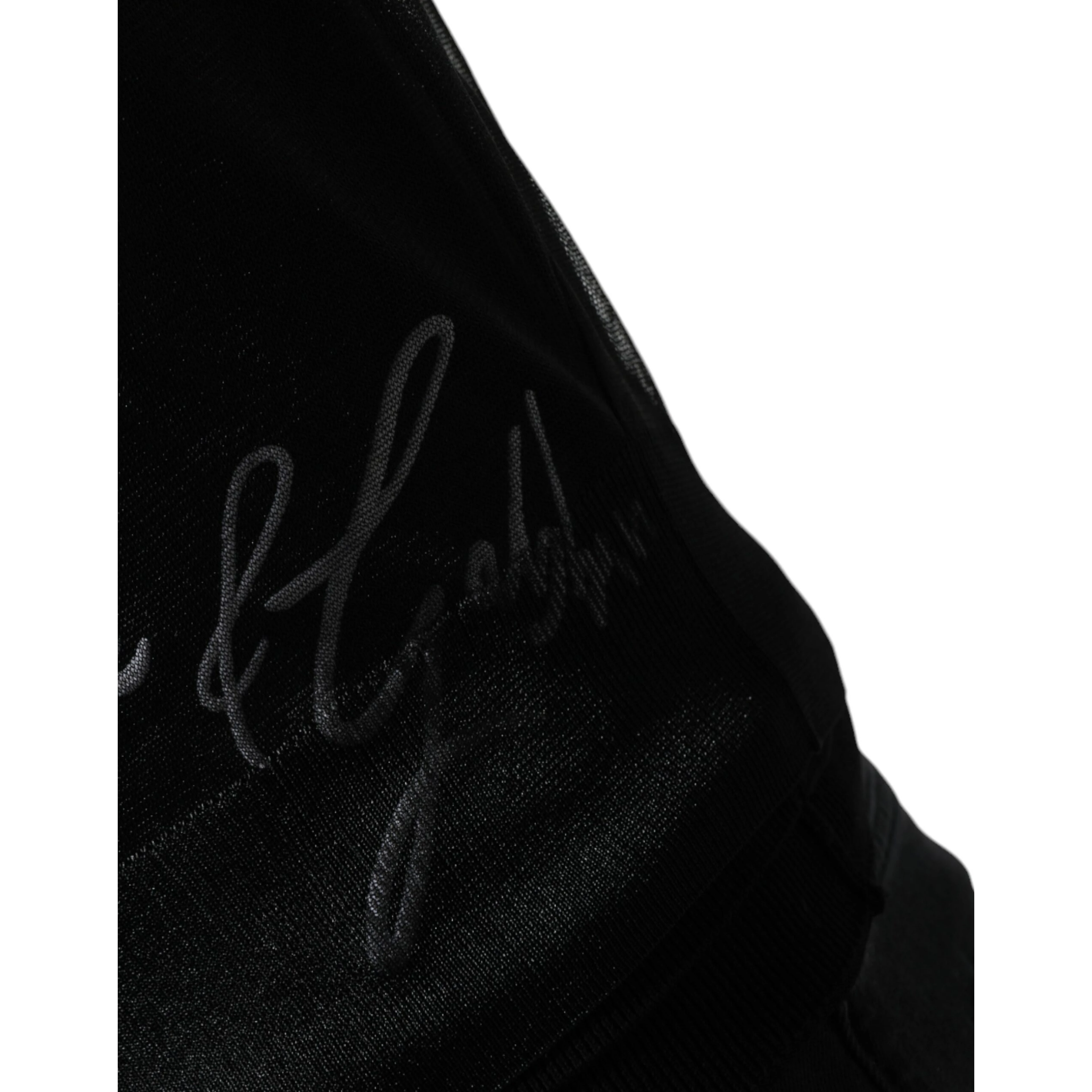 Black Polyester Pullover Sweatshirt Sweater