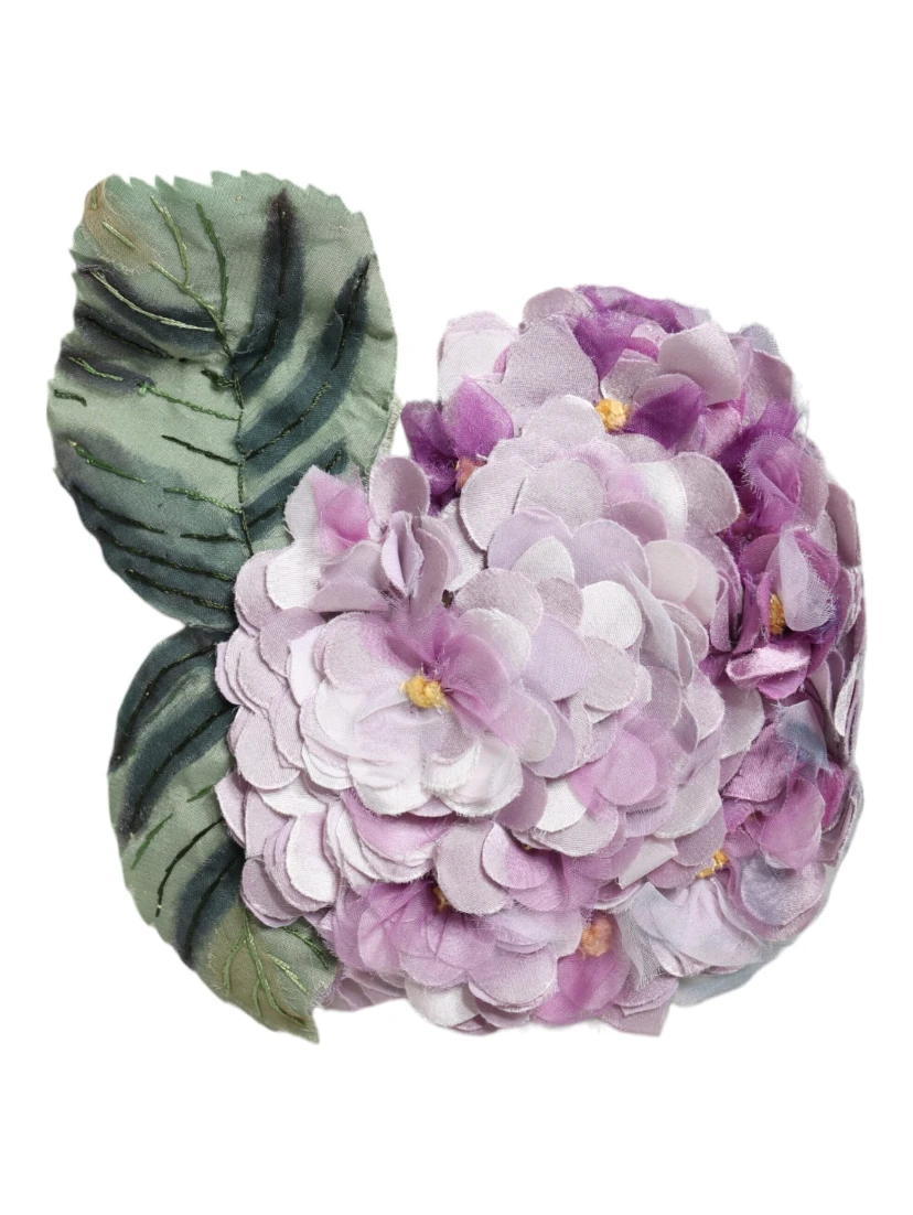 Multicolor Hydrangea Gold Brass Pin Brooch