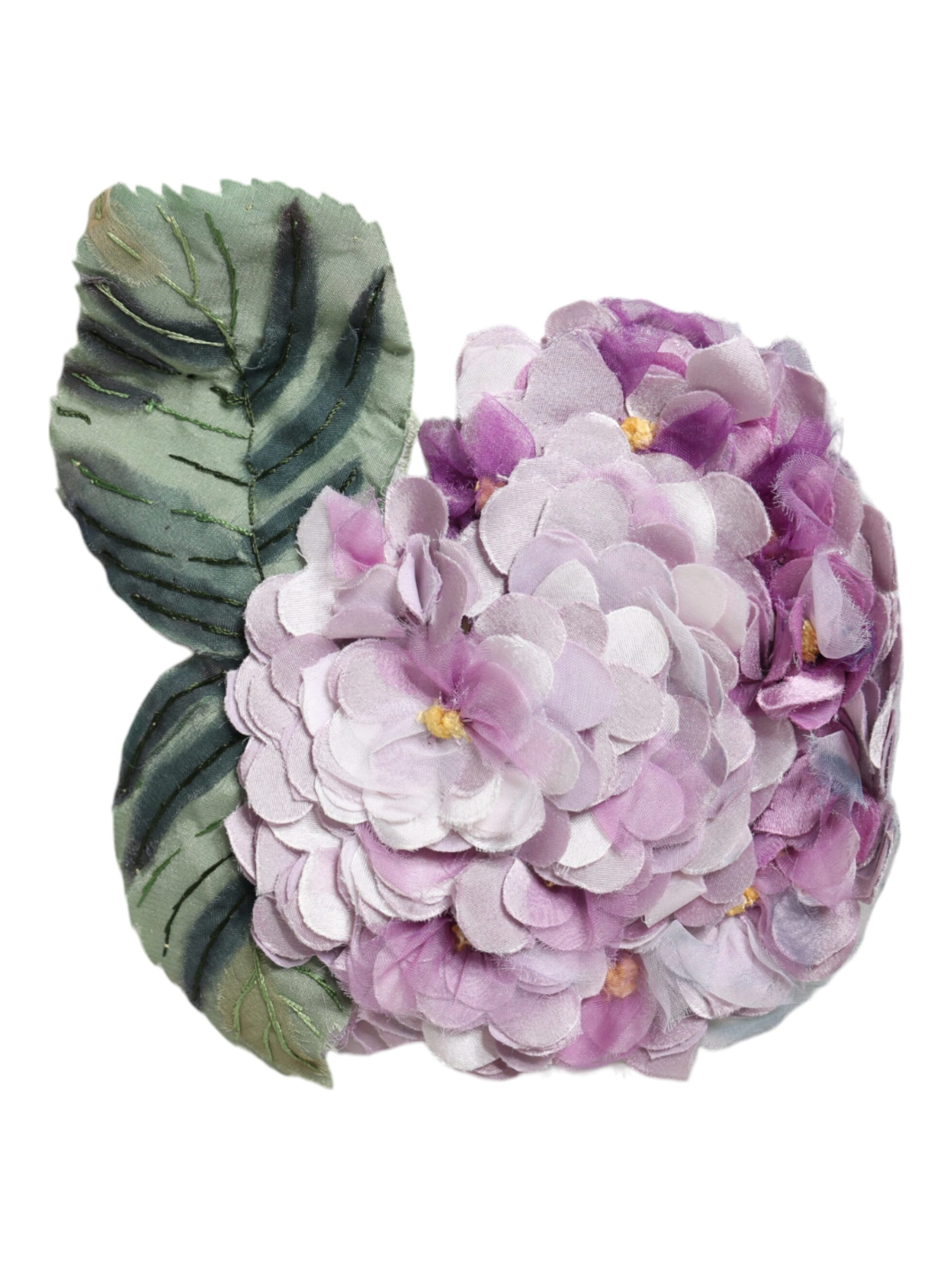 Multicolor Hydrangea Gold Brass Pin Brooch