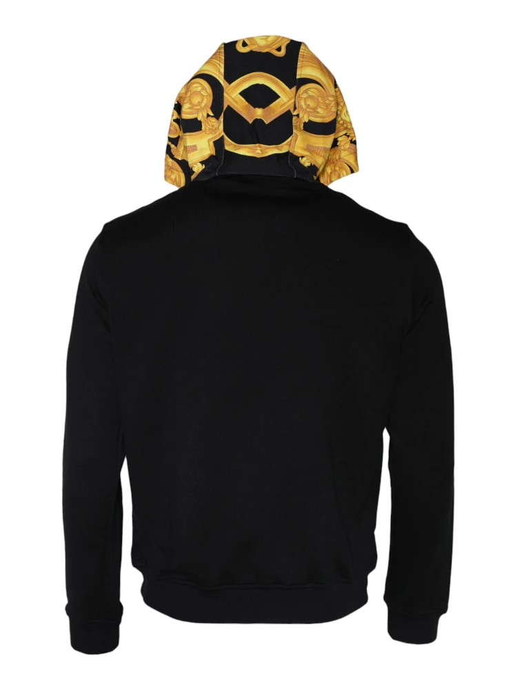 Black Medusa Print Cotton Full Zip HoodieSweatshirt Sweater alternative