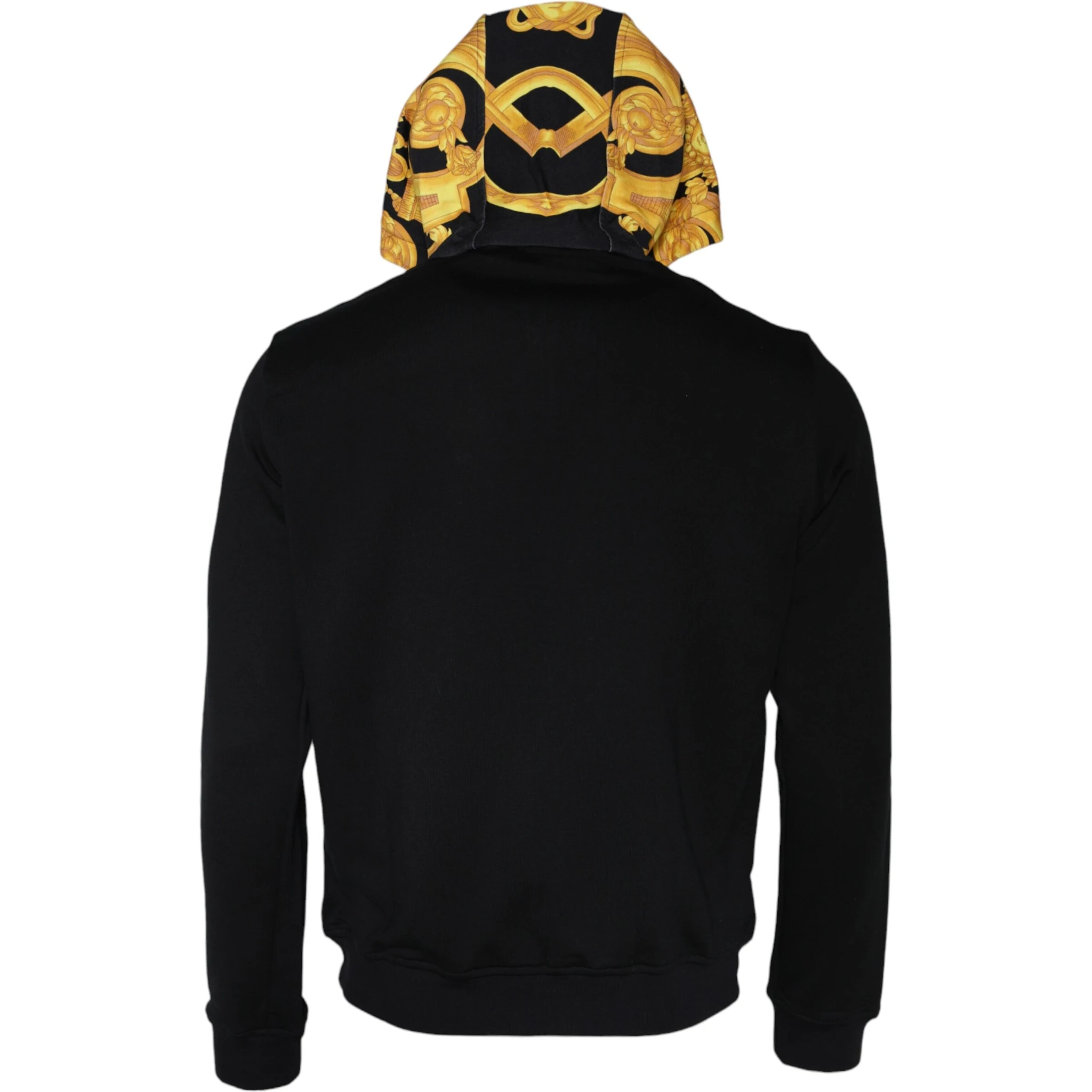 Black Medusa Print Cotton Full Zip HoodieSweatshirt Sweater