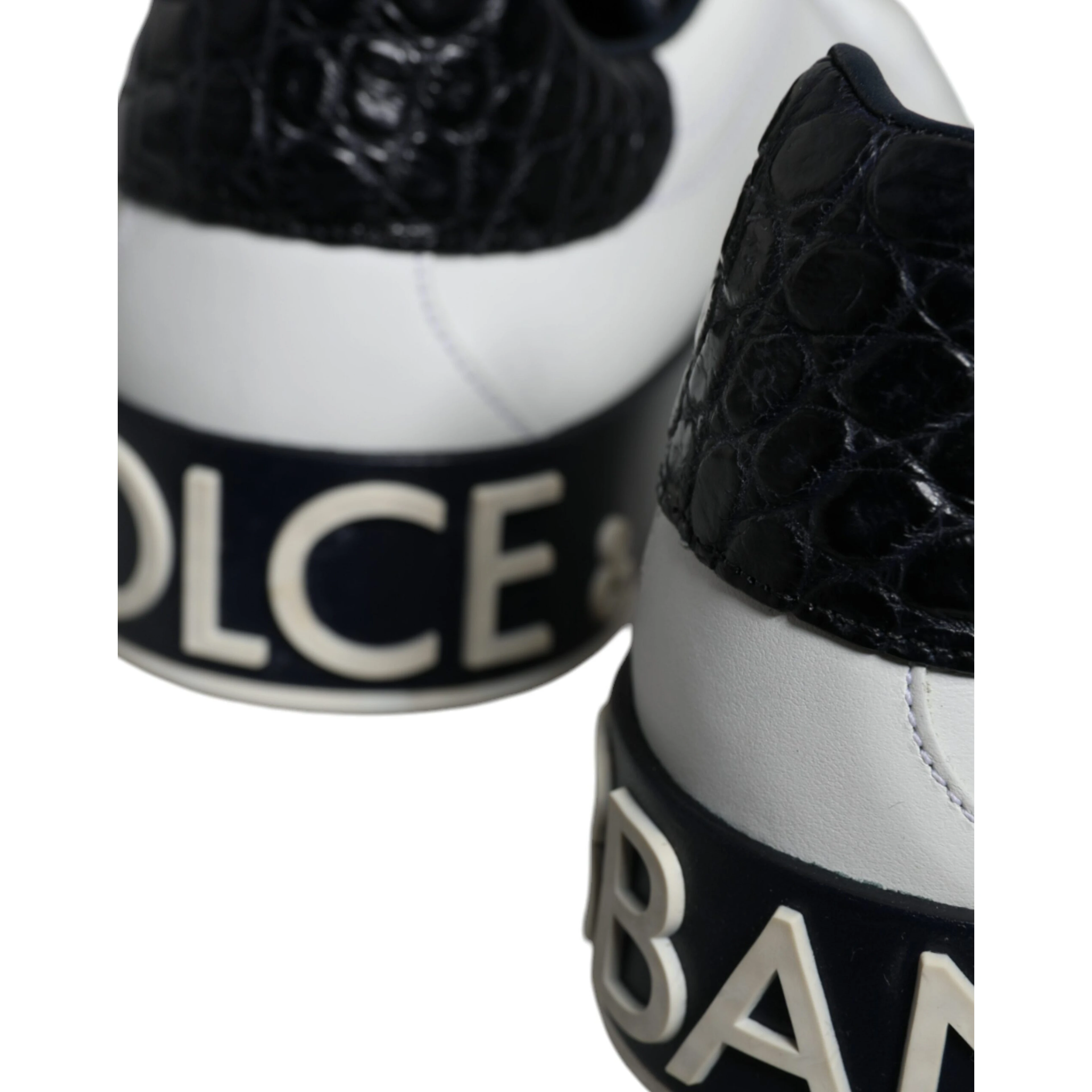 Black Leather Logo Portofino Sneaker Shoes