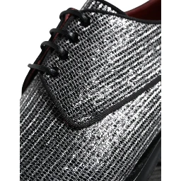 Silver Polyurethane Derby Formal Dress Shoes