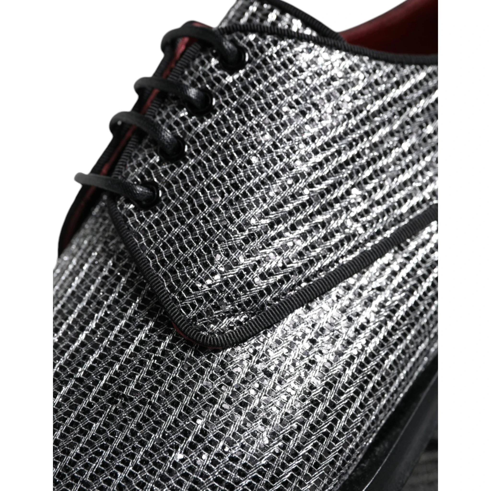 Silver Polyurethane Derby Formal Dress Shoes