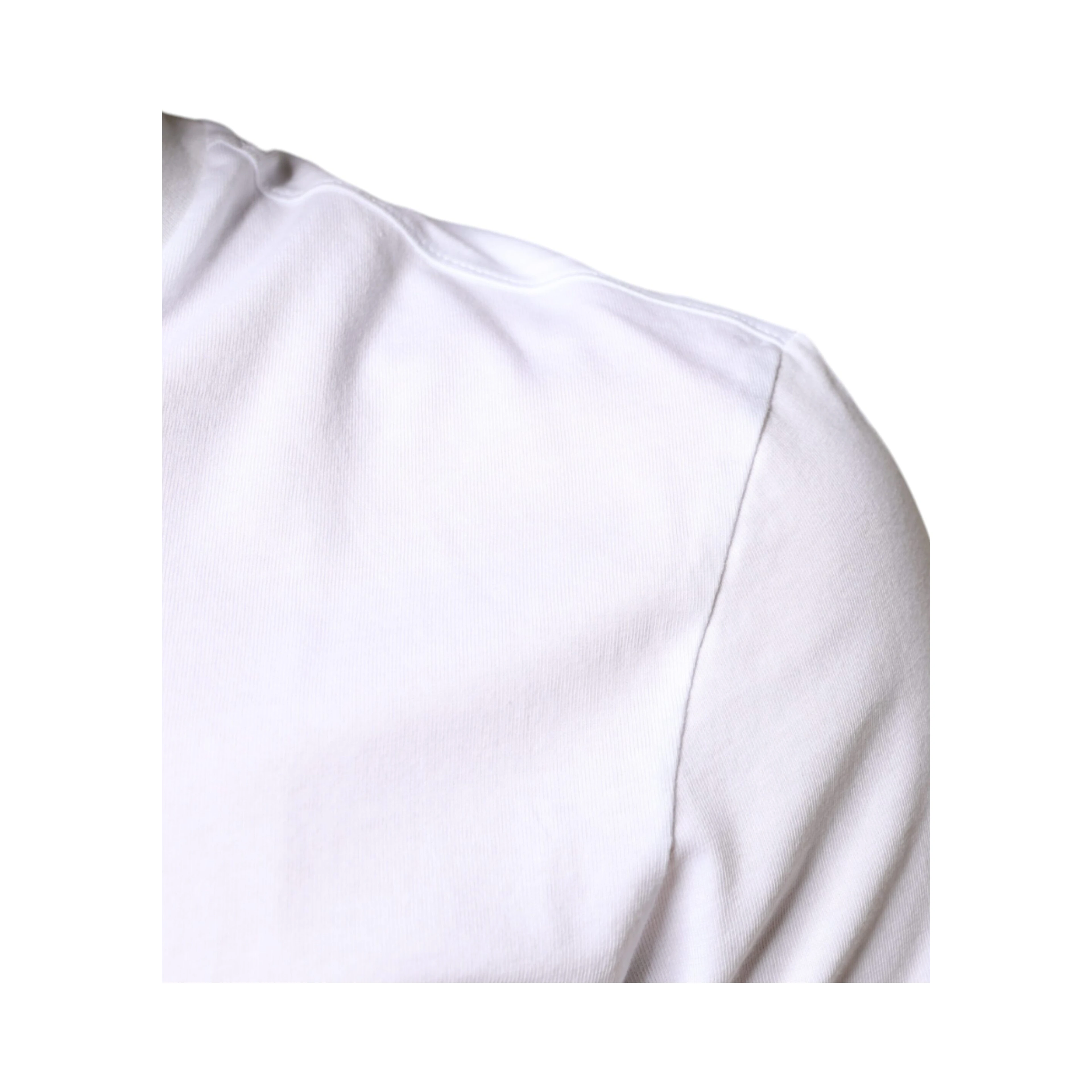 White Cotton DG Applique Casual T-shirt