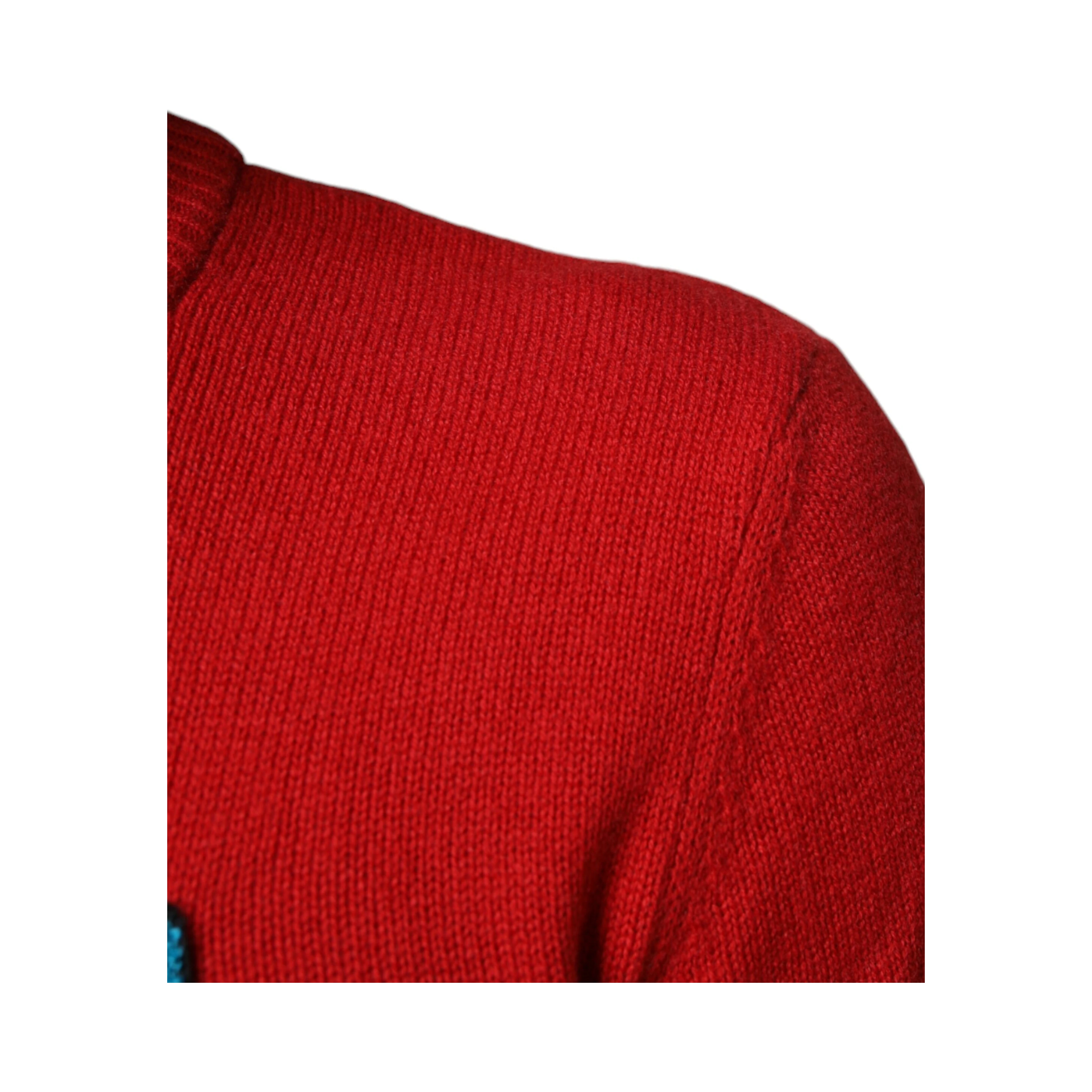 Red I'm The King Wool Crew Neck Sweatshirt Sweater