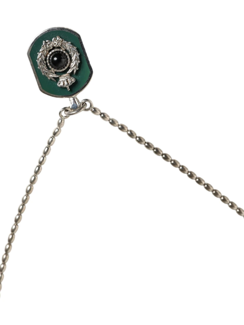 Sterling Silver 925 Chain Bar Gem Pendant Logo Necklace