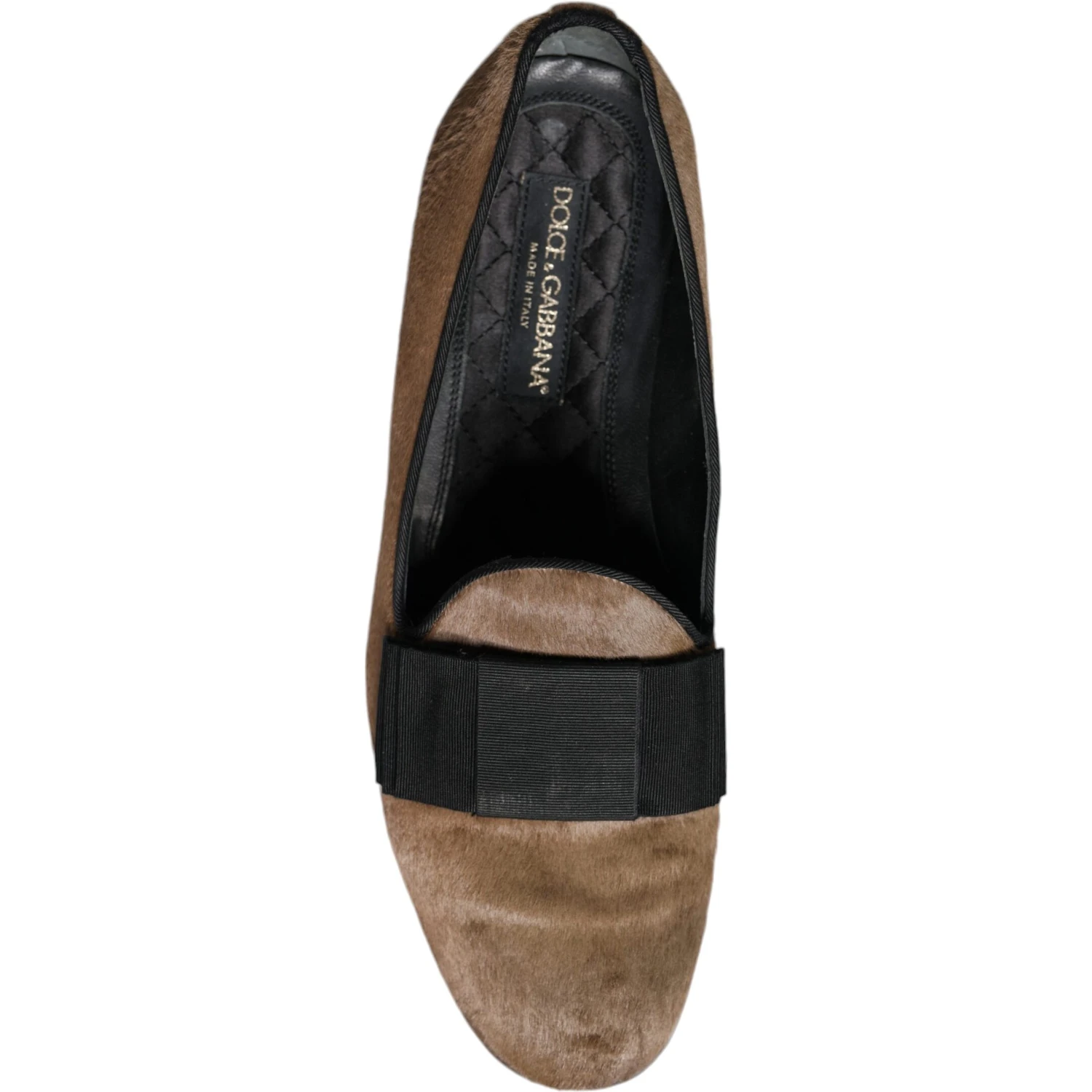Brown Calf Hair Leather Loafers Formal Dress Shoes