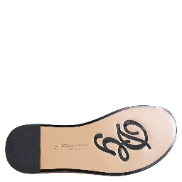 Black Monochrome Braided Raffia Slides Shoes