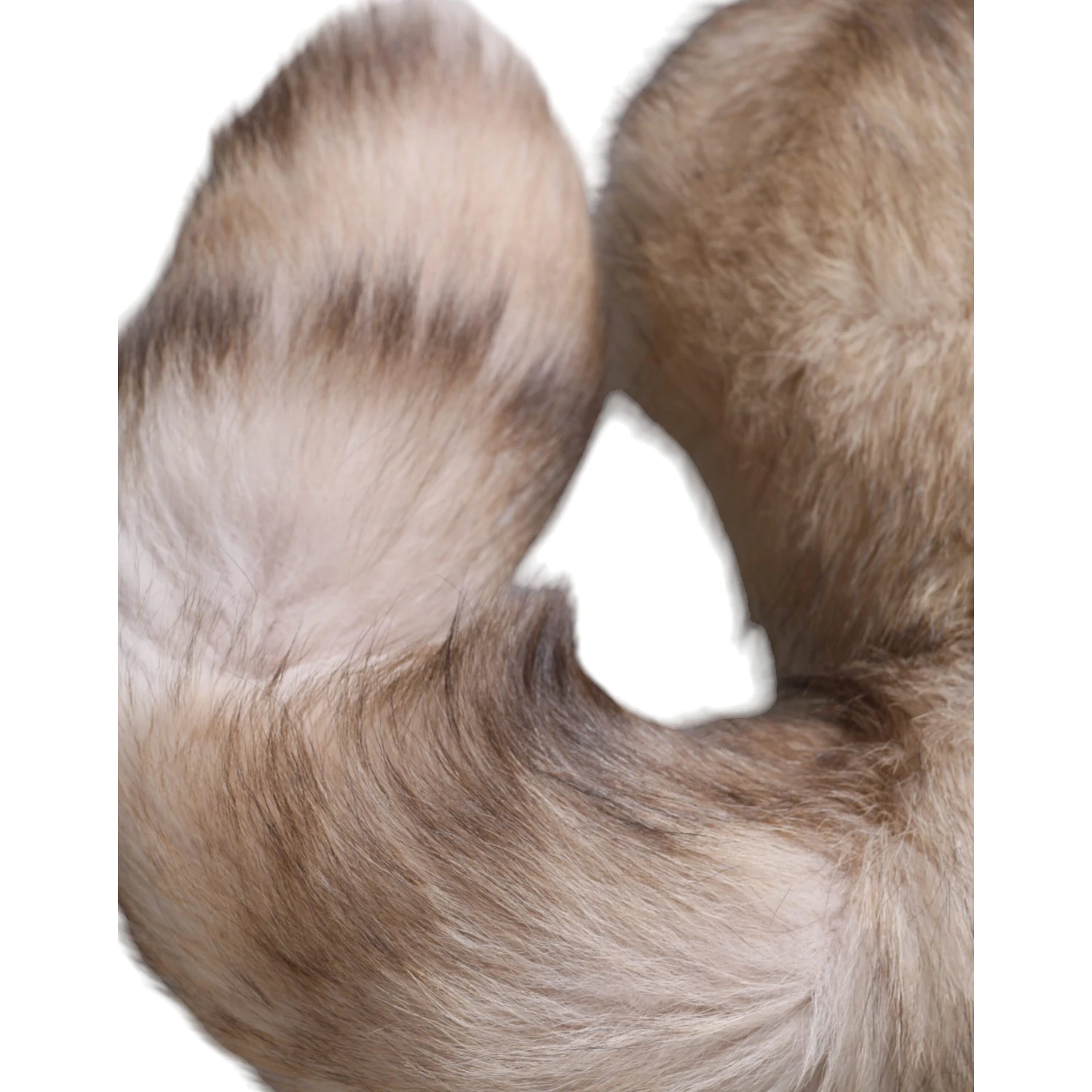 Brown Frost Fox Fur Neck Warmer Winter Scarf