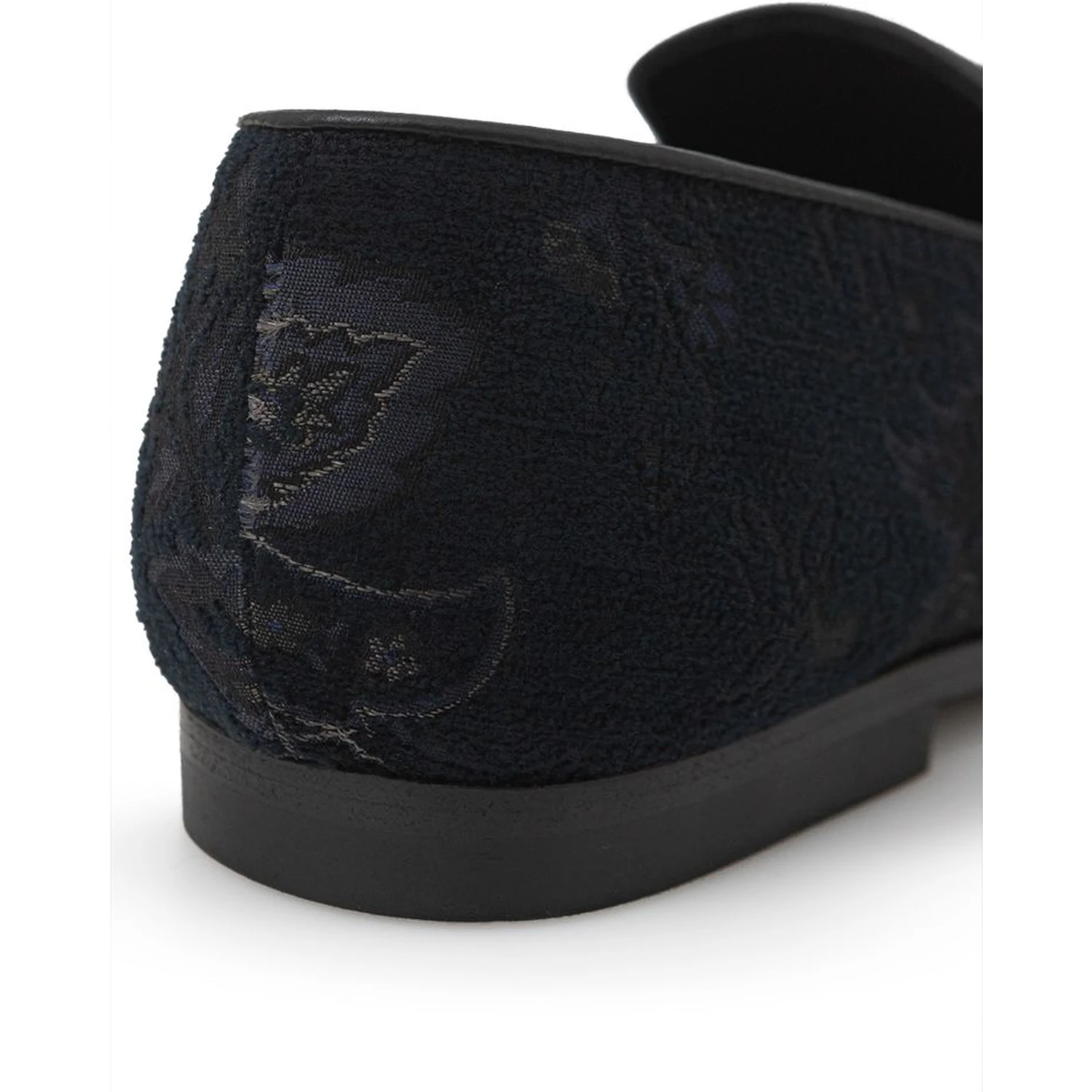 Blue Leather Slip-On Loafers