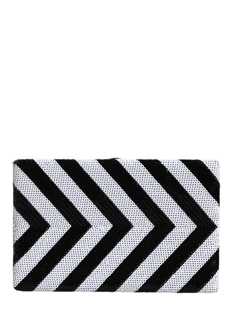 Black White Gold Frame Clutch Evening Party Purse Bag alternative
