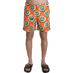 Orange Cupcake Beachwear Shorts Swimwear