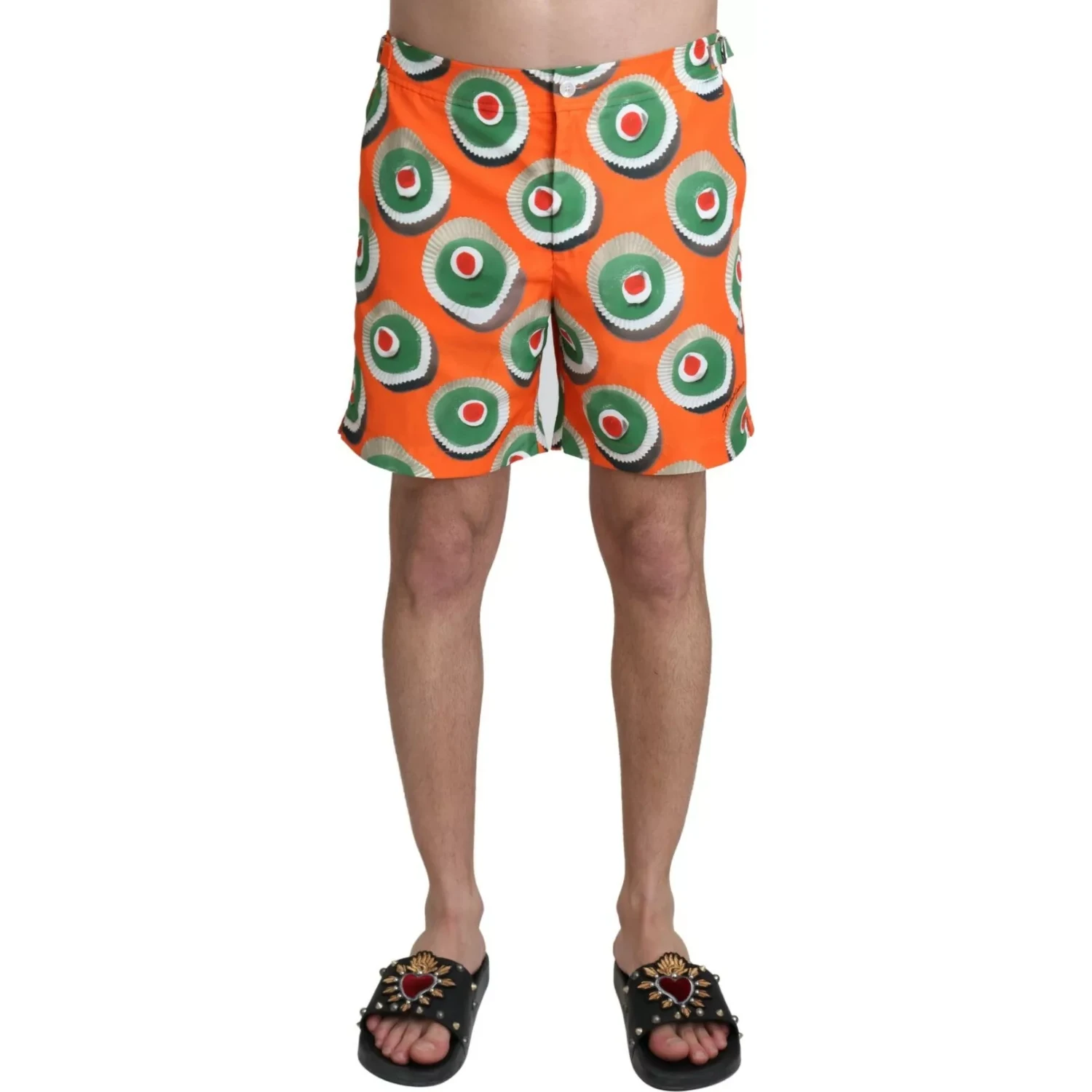 Orange Cupcake Beachwear Shorts Swimwear