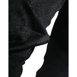 Black Polyester Pullover Sweatshirt Sweater
