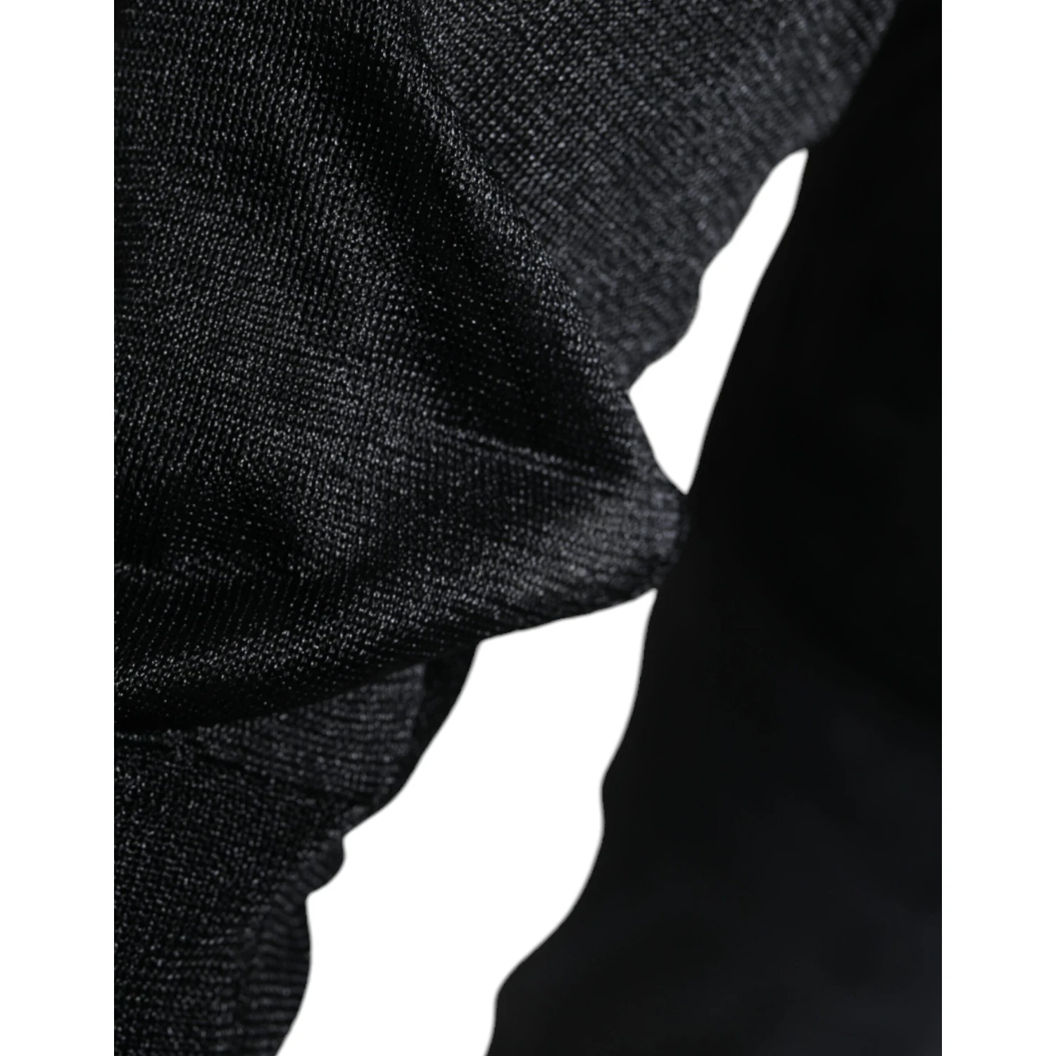 Black Polyester Pullover Sweatshirt Sweater