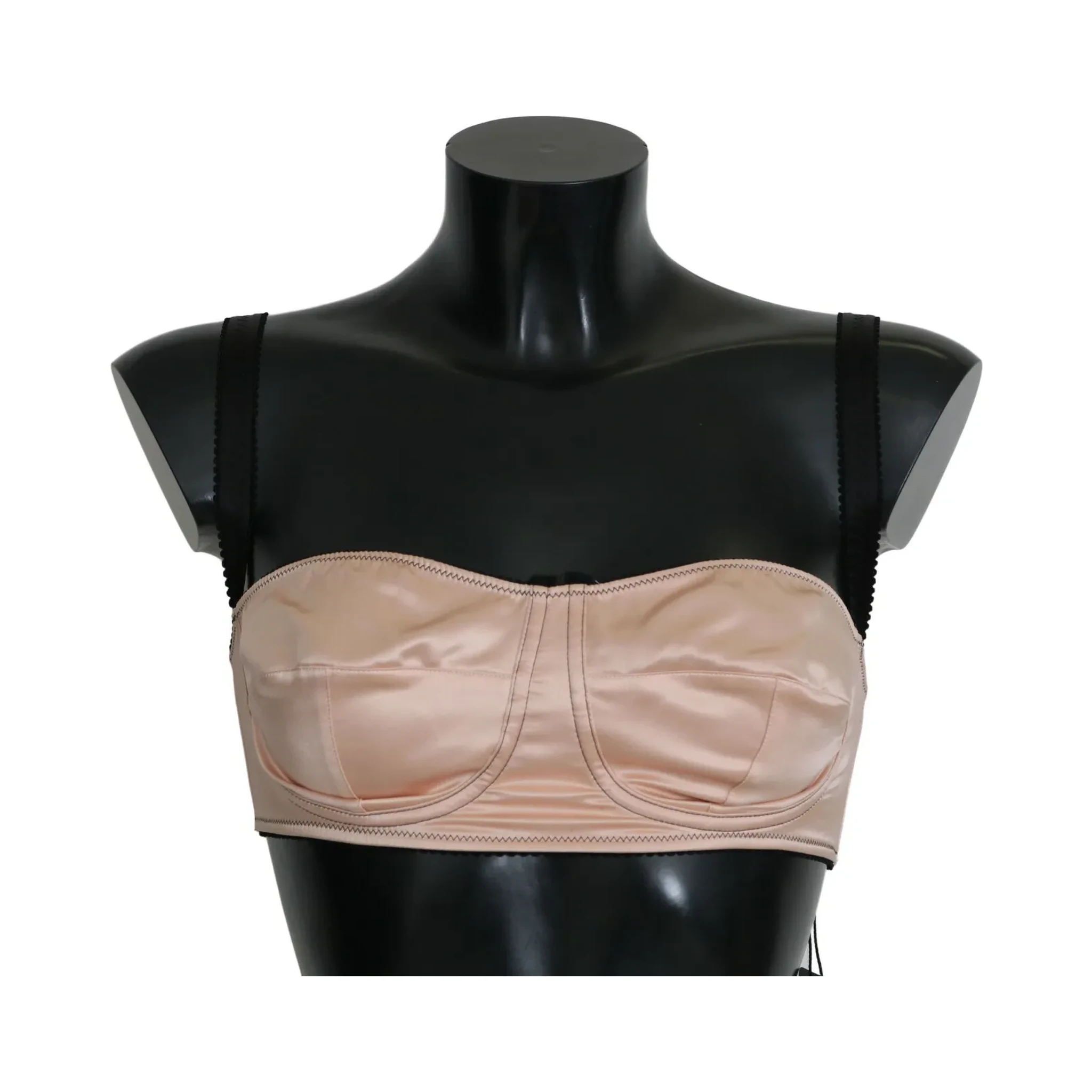 Black Straps Pink Balconcino Bra