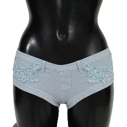 Blue Beachwear Bottoms Swimsuit Shorts