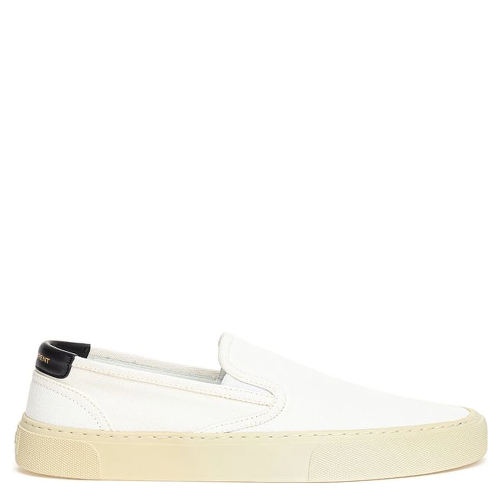 White Cotton Low Top Sneakers