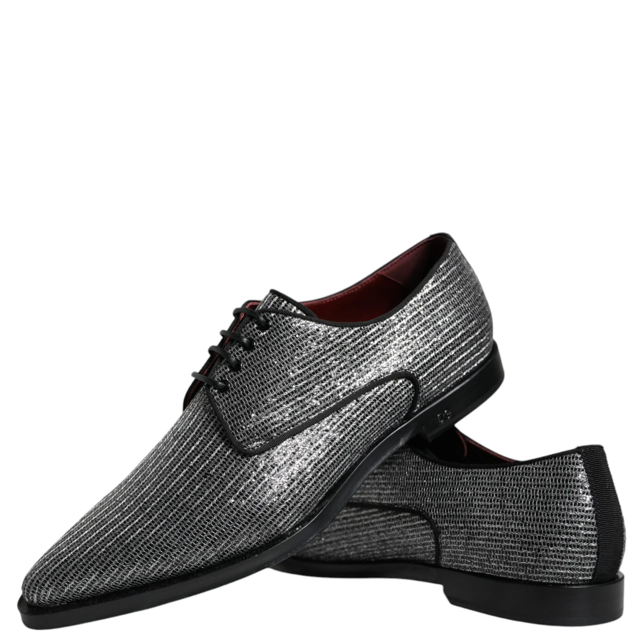 Silver Polyurethane Derby Formal Dress Shoes