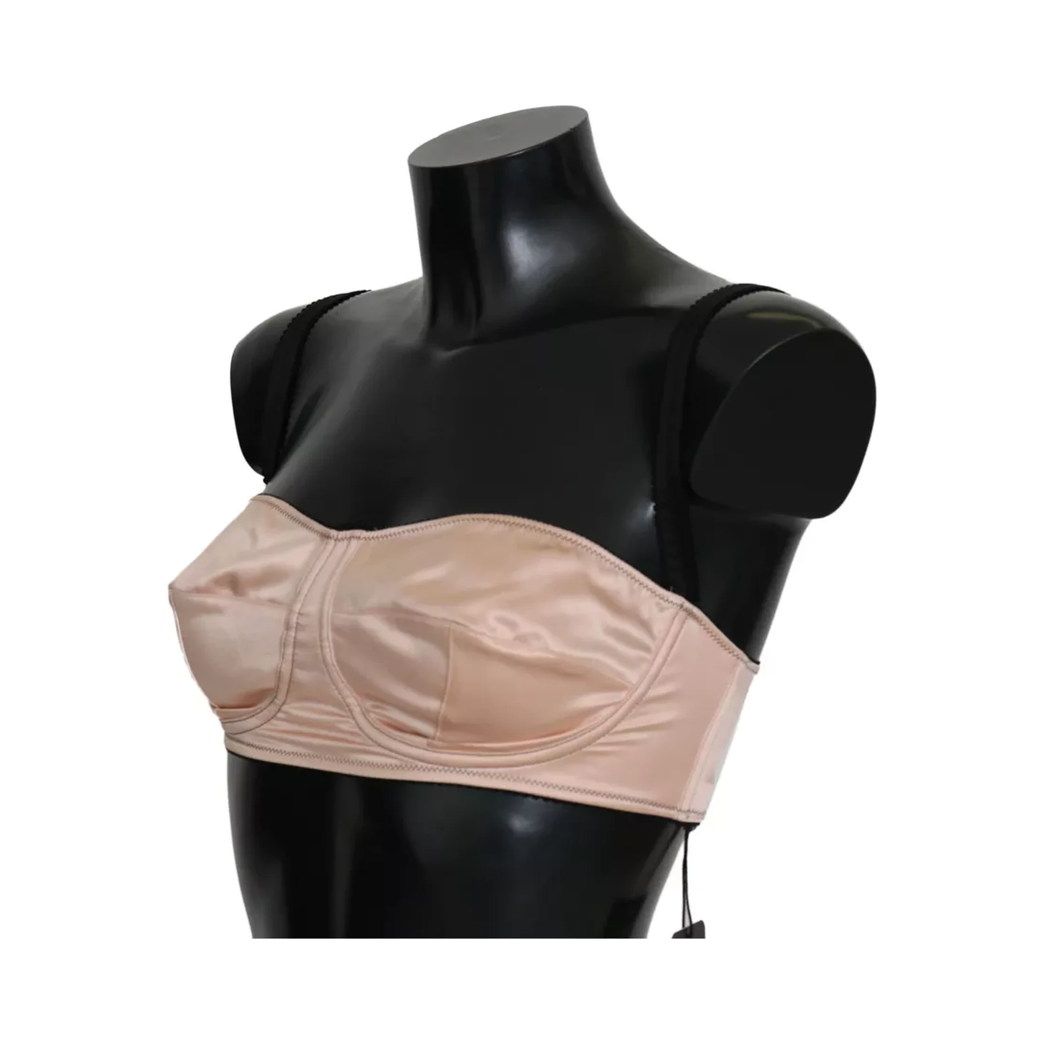 Black Straps Pink Balconcino Bra