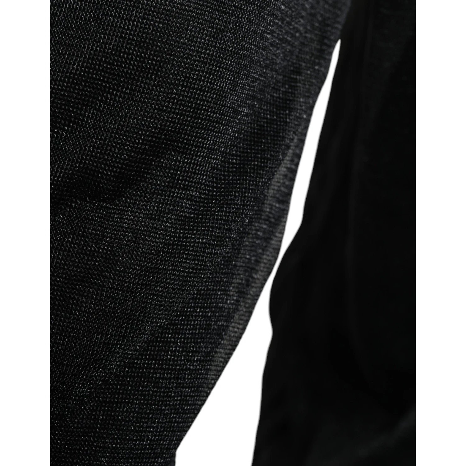Black Polyester Pullover Sweatshirt Sweater