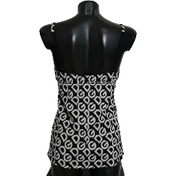 Black DG Mania Print Sleeveless Swimwear