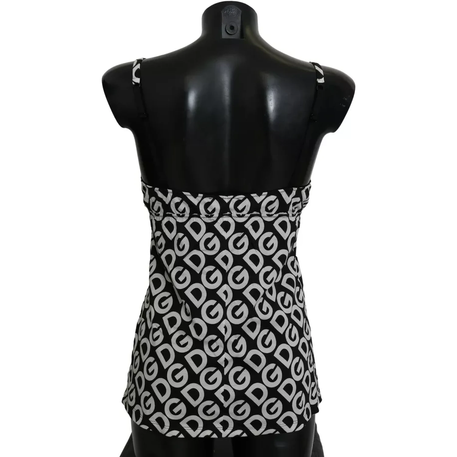 Black DG Mania Print Sleeveless Swimwear