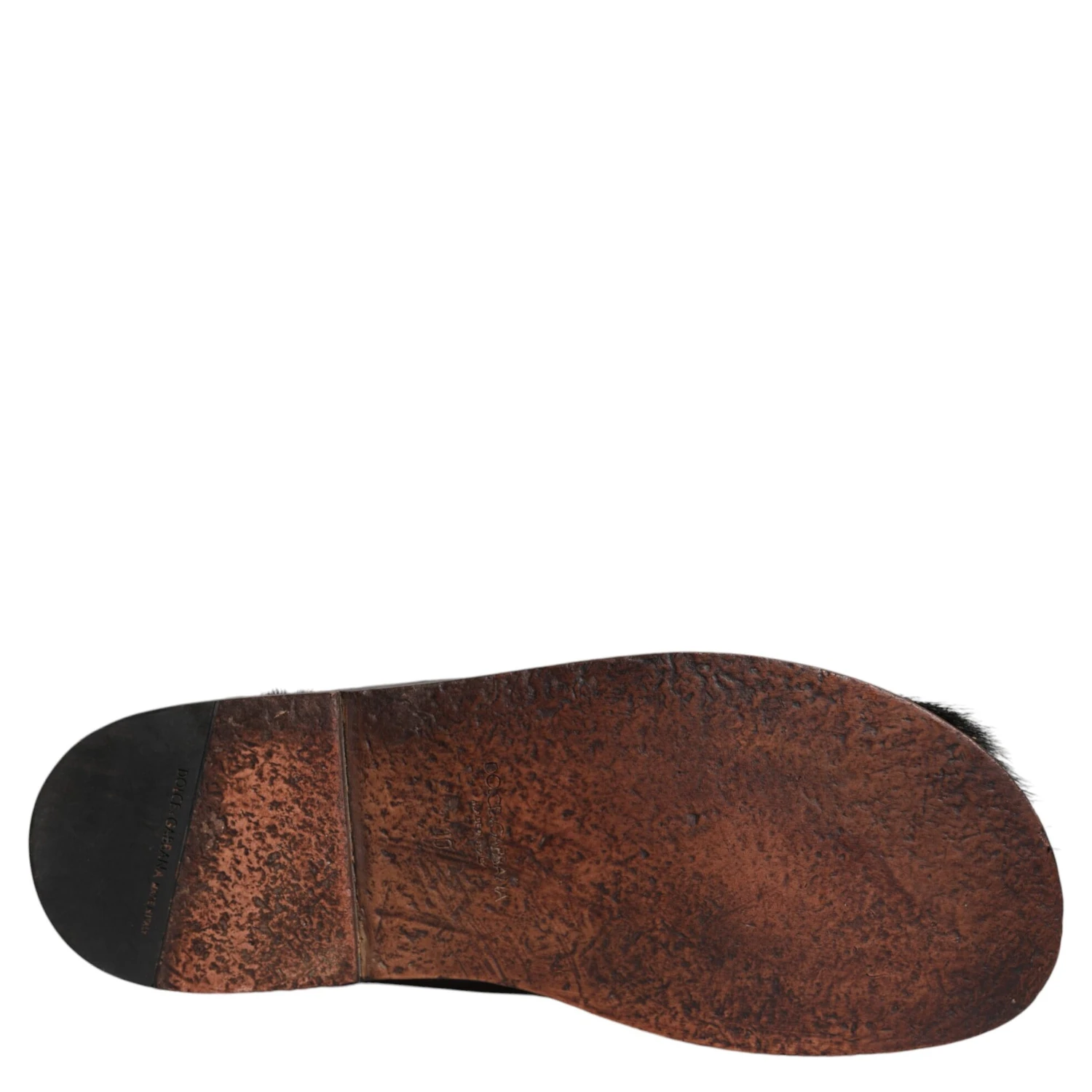 Black Gazelle Hair Leather Flats Sandals Shoes