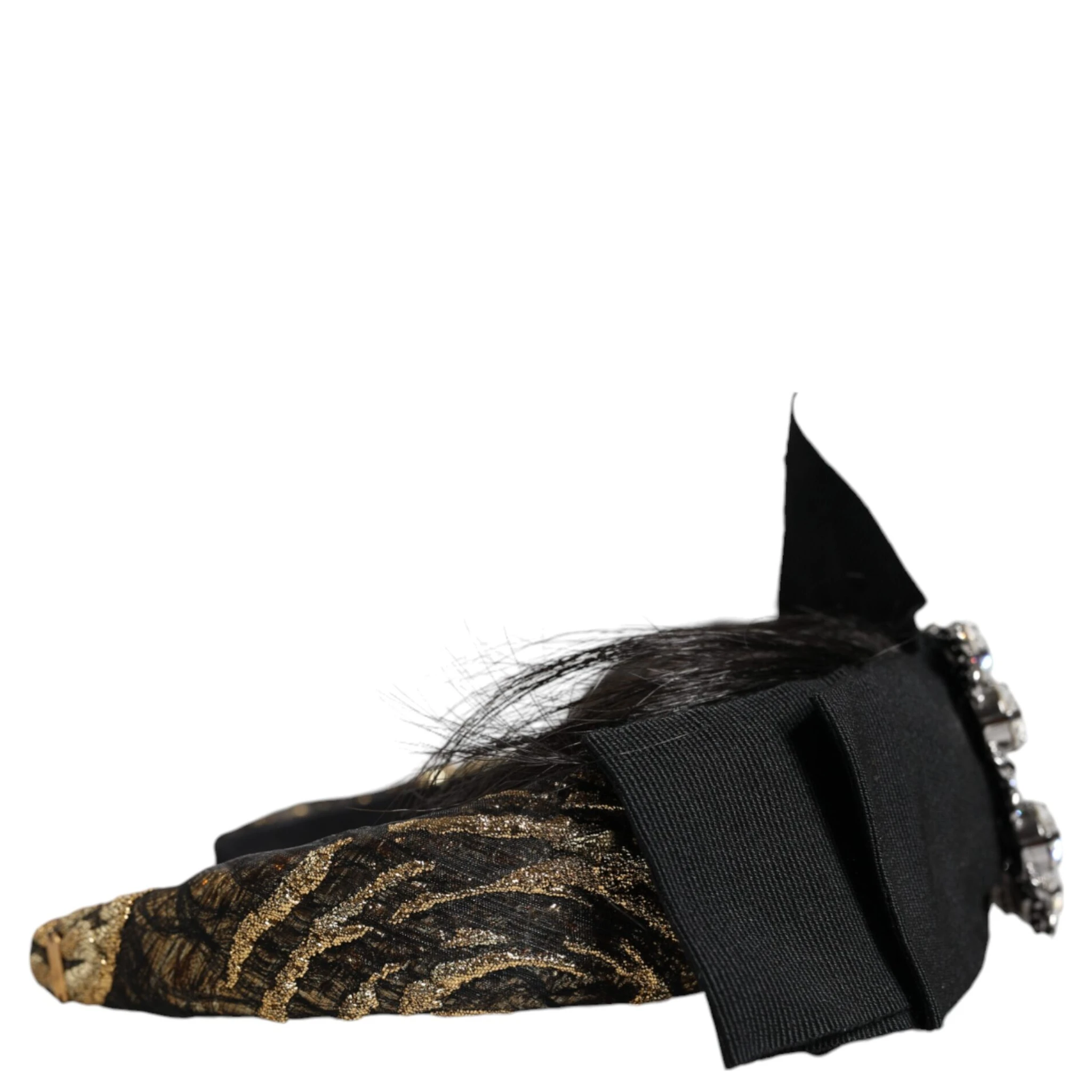 Black Hair Parrucchiera Crystal Headband Diadem