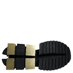 White Gold Black Leather SUPER KING Sneakers Shoes