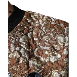 Brown Jacquard Mambo Pineapple Pullover Sweater