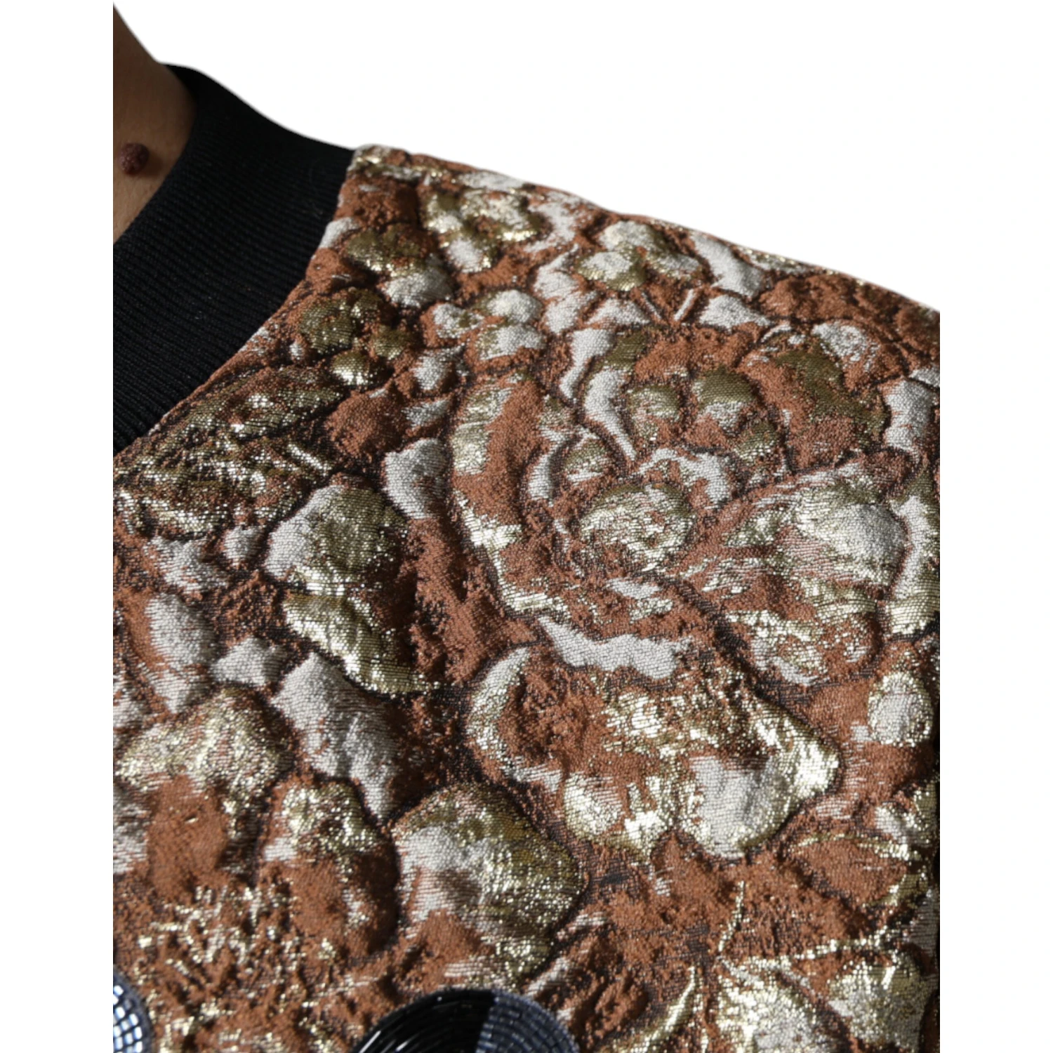 Brown Jacquard Mambo Pineapple Pullover Sweater