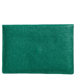 Green Leather Handbag Clutch Mini Purse Pouch Tablet Case