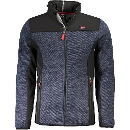 Blue Polyester Jackets & Coat