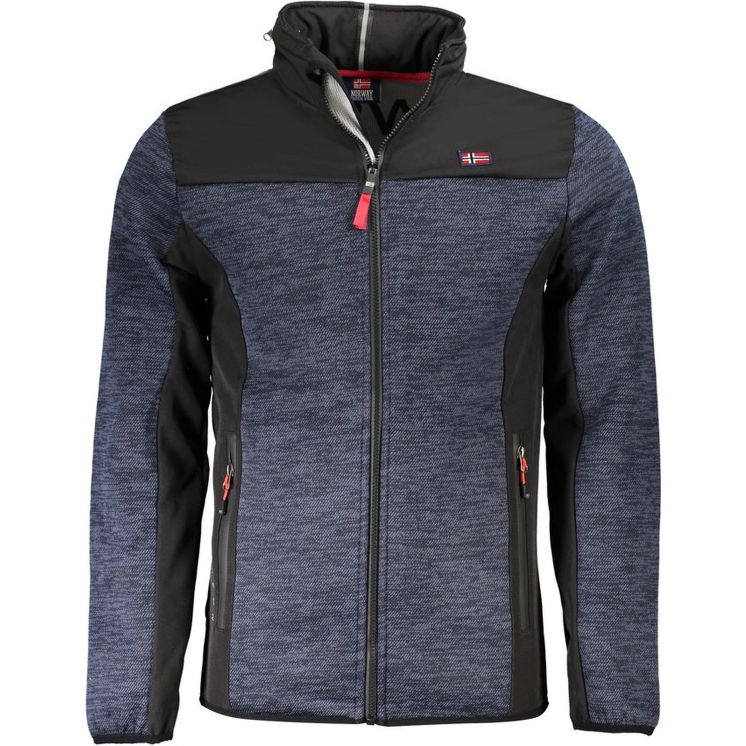 Blue Polyester Jackets & Coat