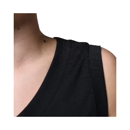 Black Cotton Born To Be Free Sleeveless T-shirt