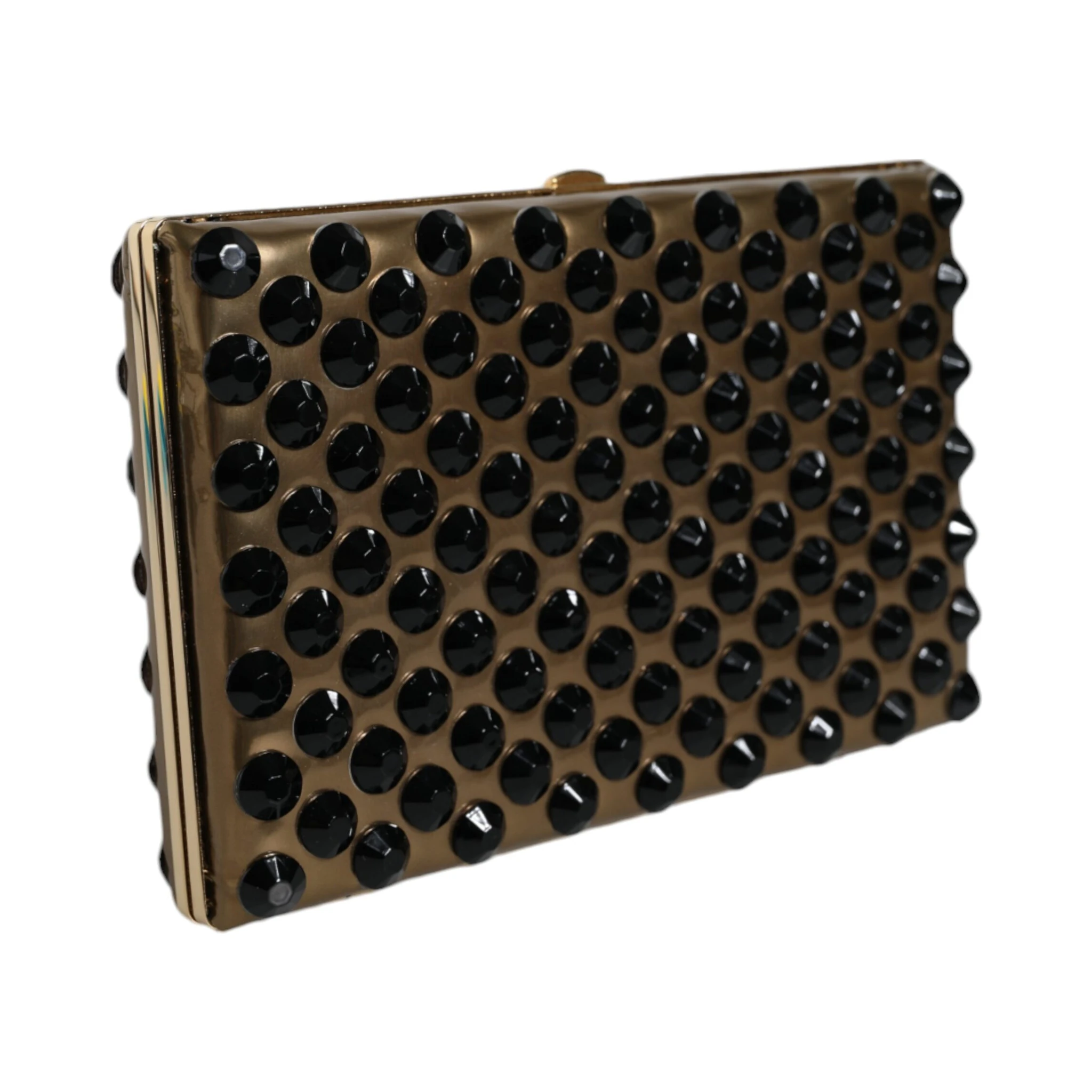 Gold Crystal Bifold Clutch Evening Party Women Purse Bag