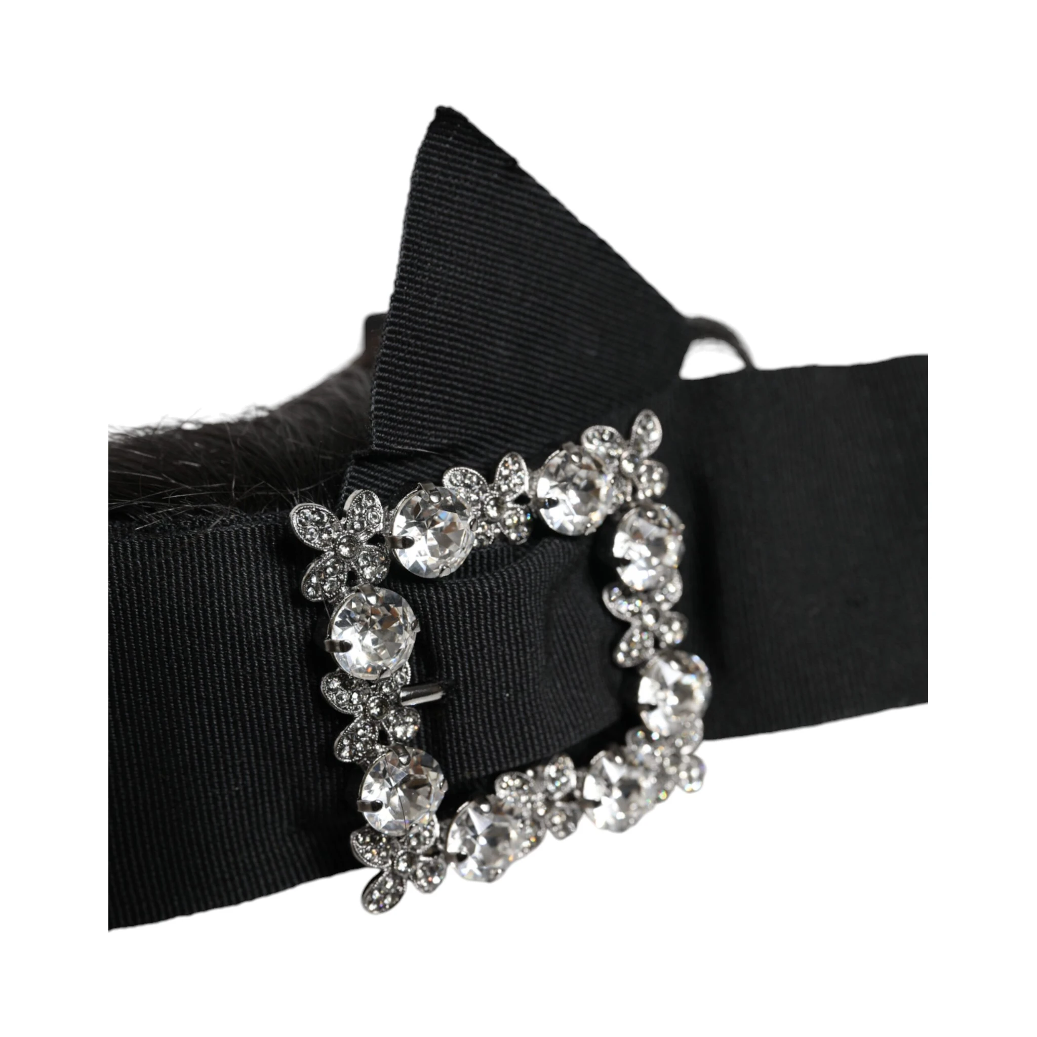 Black Hair Parrucchiera Crystal Headband Diadem