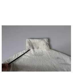 Off White Wool Turtle Neck Pullover Sweater