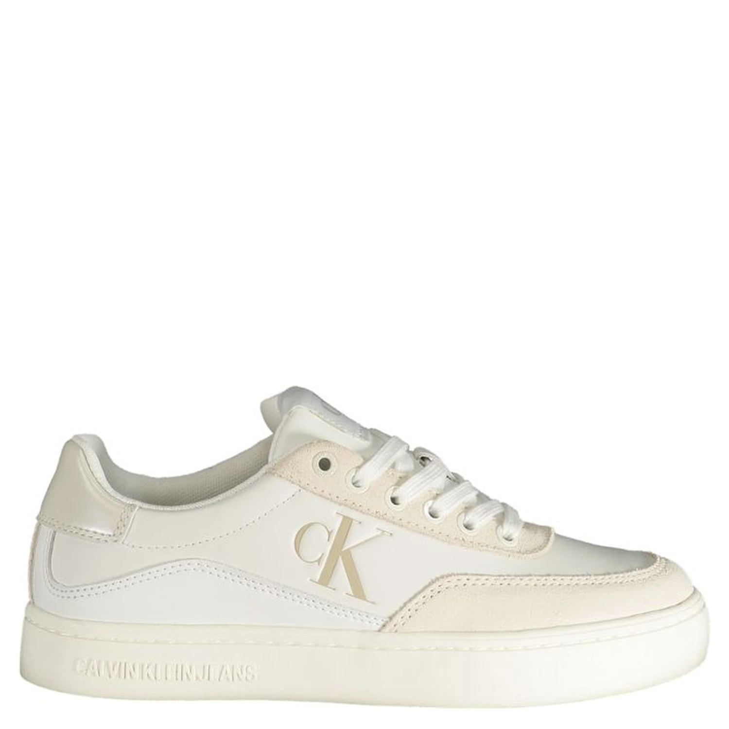 White Polyester Sneaker