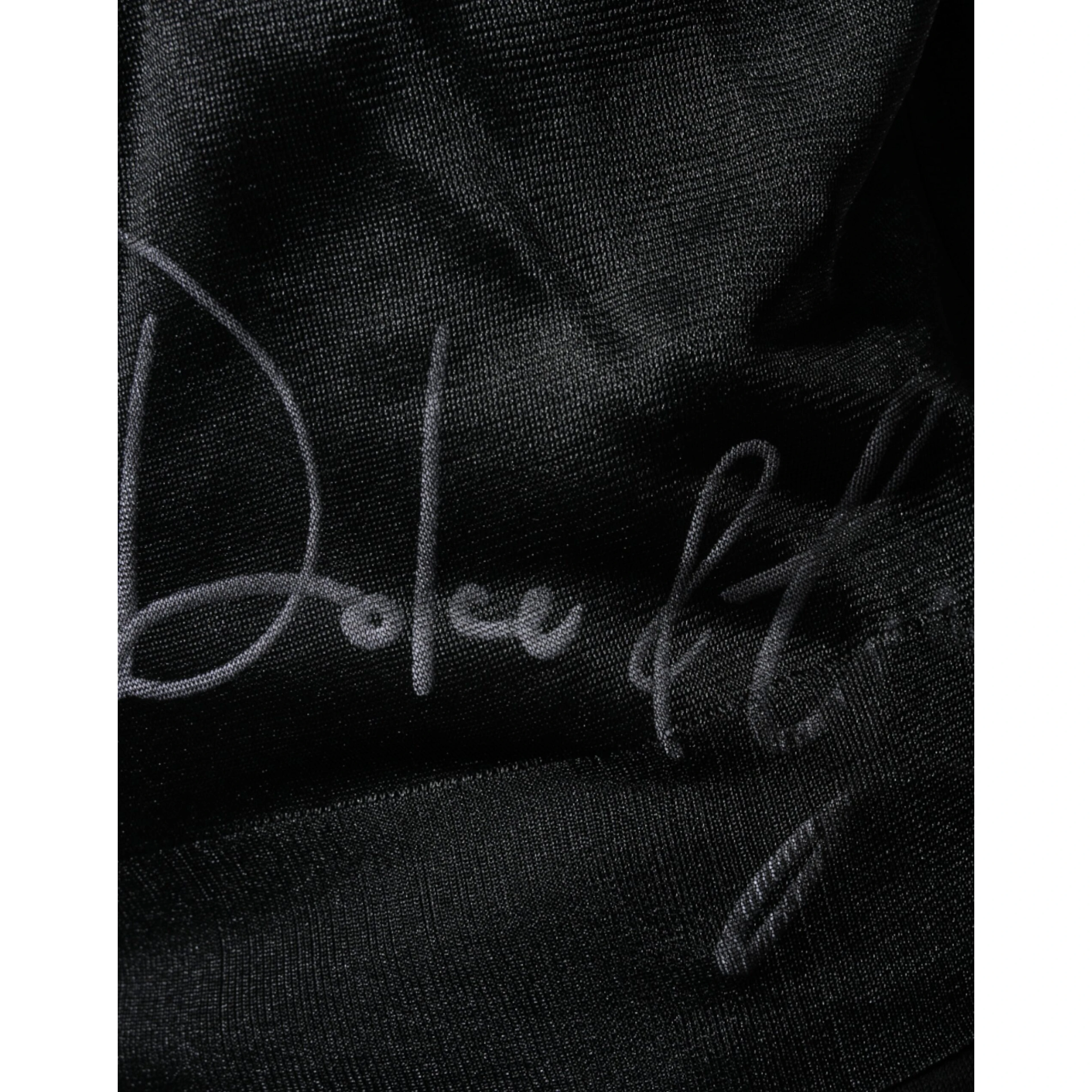 Black Polyester Pullover Sweatshirt Sweater