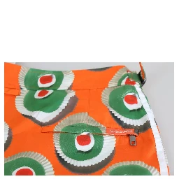 Orange Cupcake Beachwear Shorts Swimwear