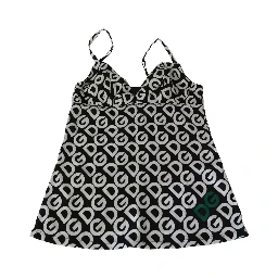 Black DG Mania Print Sleeveless Swimwear