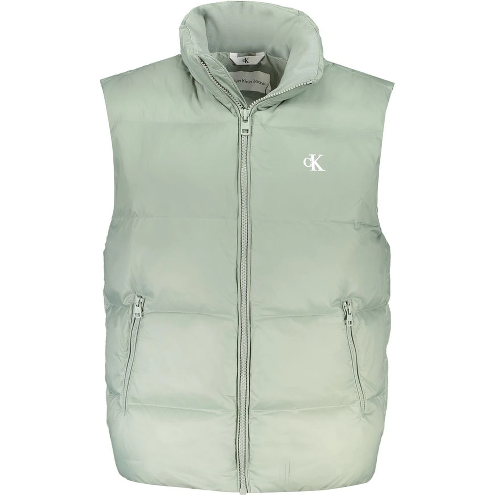 Green Polyamide Sleveless Jacket
