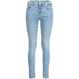 جينز قطني أزرق